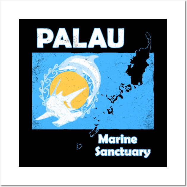 Palau Marine Sanctuary Wall Art by NicGrayTees